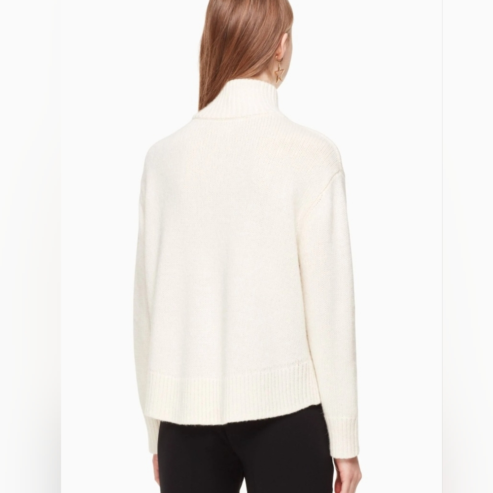 Kate Spade Cream‎ Intarsia Star Mock Neck Sweater Size XS - Picture 9 of 9